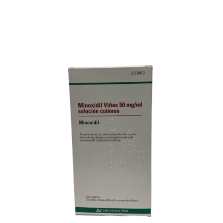 MINOXIDIL VIÑAS 50 MG/ML SOLUCION CUTANEA 2 FRASCOS 120 ML