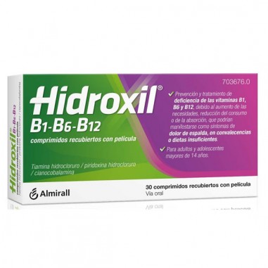 HIDROXIL B1 B6 B12 30 COMPRIMIDOS...
