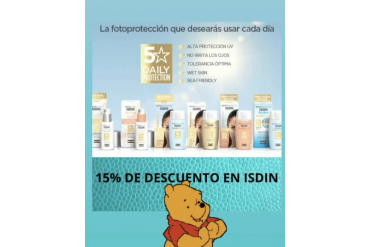 DESCUENTO ISDIN 15%